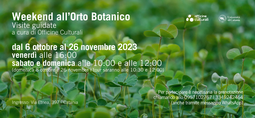Weekend all’Orto Botanico