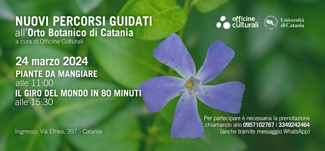 Due nuovi percorsi guidati all’Orto Botanico